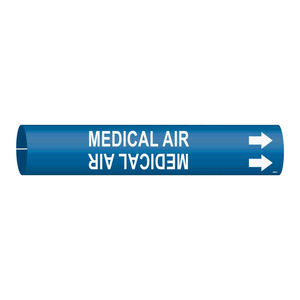 Marqueur de tuyau médical Brady Air Snap-On flexible pour les conduites d'air des hôpitaux - Product Image 2