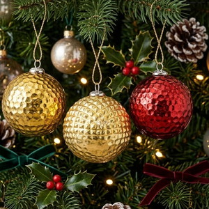 Adorno Navideño Decorativo de Cristal al por Mayor |   Bola Decorativa Impresa para Colgar en el Árbol |   Decoración Festiva para el Hogar |   Regalo - Product Image 2