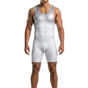 Combinaison de lutte personnalisée à rayures orange tigre, respirante, pour adulte, sublimée, 100 % polyester 140g, logo frontal, séchage rapide - Product Image 4