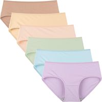 Culottes Bikini Femme Taille Moyenne Tricotées Respirantes Douces Confortables Couleur Unie Anti-Bactériennes Dentelle Usage Quotidien Vente en Gros