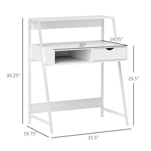 Scrivania Bianca per Ufficio Domestico, per Computer, Studio e Scrittura - Product Image 6