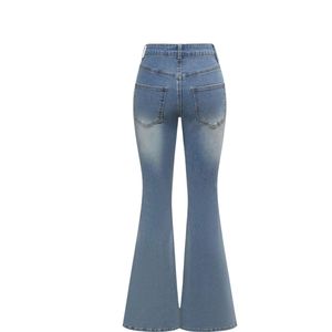 Custom Women Leopard Print Trim Flare Jeans Dark Wash Seam Detail High Waist Denim Pants Vintage Y2K Streetwear <b>Trousers</b> - Product Image 4