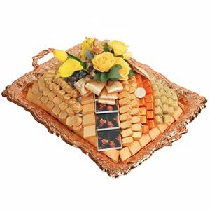 Bandeja Ovalada Plateada de Lujo para Chocolates, Decorativa para Fiestas de Compromiso y Bodas, con Tapa Transparente - Product Image 4