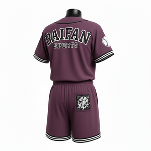 Ensemble short et maillot de baseball pour femme, polyester premium à séchage rapide, empiècements en mesh cousus, logo personnalisé appliqué, ensembles pour femme 100% coton - Product Image 5