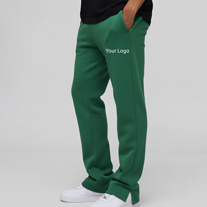 <b>Top</b> Trending Men's Green Cotton Lightweight Street Style Sweatpants Elastic Waist Side Pockets Casual Jogger Pants - Product Image 3