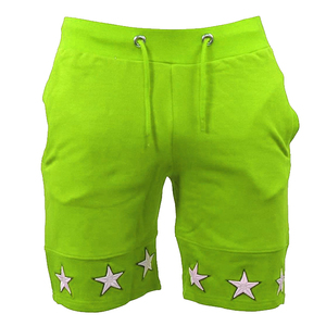 2026 Men’s Custom French Terry Fleece Sweat Shorts Star Applique Streetwear <b>Elastic</b> Waist Drawstring With Side Pockets - Product Image 5