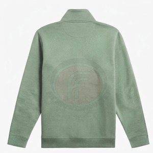 Soft Stretch Knit Long Sleeve Men <b>Quarter</b> <b>Zip</b> <b>Sweater</b> 100% Cotton Warm Casual Winter Everyday Wear Breathable Comfortable Fit - Product Image 2
