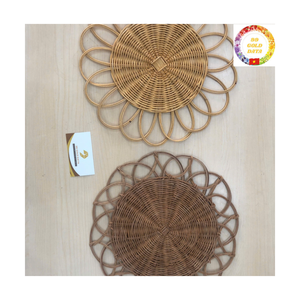 Rattan Placemat | Eco-Friendly Wicker | Handmade Charger <b>Plate</b> | Dining Tableware | Bulk Export - Product Image 2