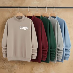 เสื้อสเวตเชิ้ตผู้ชายไซส์ใหญ่คุณภาพสูง OEM ผ้าฝ้ายเฟรนช์เทอร์รี่ แขนยาว คอกลม น้ำหนัก 330 กรัม ขายส่ง - Product Image 1