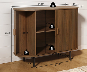 Cómoda de Madera Premium con Elegante Marco Marrón y Frentes Naturales, Amplio Almacenamiento para Sala de Estar y Dormitorio - Product Image 4