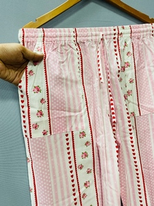 ชุดนอนผ้าฝ้ายพิมพ์ลายดอกไม้, ชุดนอน, ชุดนอนผู้ใหญ่, ชุดนอน, ชุดนอนสำหรับเจ้าสาว - Product Image 6