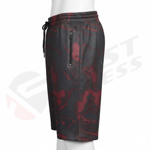 Shorts de jogging décontractés surdimensionnés pour hommes en toile 100% coton respirante et coupe-vent, avec logo brodé personnalisé, style streetwear - Product Image 6