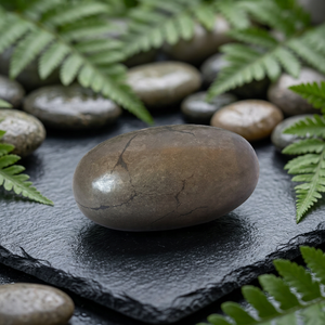 Piedra de pirita natural pulida, cristal curativo, piedra Shiva Lingam para meditación, decoración del hogar. - Product Image 1