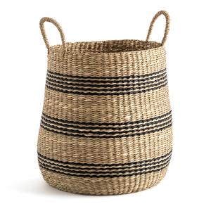 Panier de pique-nique rond en jonc de mer Vietrustic, tendance du moment, fait main, écologique, multifonctionnel, pour la maison et le rangement du linge - Product Image 6