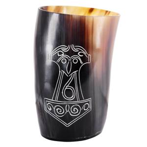 Gobelet à boire artisanal en corne de buffle naturelle, style Viking, traditionnel, vente en gros, pour bière et hydromel - Product Image 2
