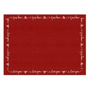 Manteles Individuales de Lujo con Bordado Rojo, Diseños Modernos, 100% Algodón y Lino para Mesa de Comedor - Product Image 2