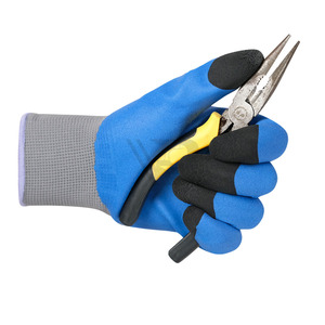 High Quality Safety Rubber Hand Protective Wholesale Latex Coated <b>Gloves</b> for Work Construction - Product Image 4