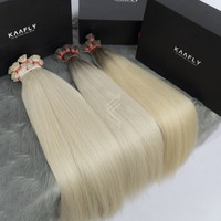 Hollywood Quality 26 pouces blanc blond vietnamien brésilien brut Afro Style Grade vierge I-Tip Extensions et faisceaux de cheveux humains