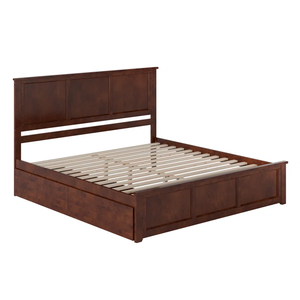 Cama de almacenamiento con plataforma de madera maciza de gran venta, cama doble de diseño clásico con cajones, cama de madera moderna para dormitorio - Product Image 1