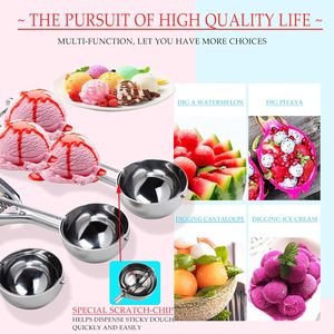 Juego de Cucharas para Helado de Acero Inoxidable SKI, Ecológicas, con Función para Hacer Bolas de Helado, Modelo 5157 - Product Image 4