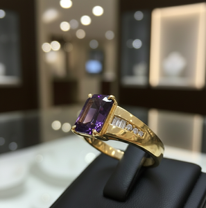 US 6 White Stone Engagement Style <b>Ring</b> 10mm with CZ 925 Sterling Silver 18K Gold Plated 8g Fine Jewelry At Wholesale Price - Product Image 3