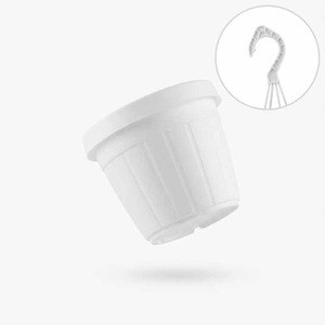 Maceta Colgante Blanca de Plástico PP al por Mayor para Distribuidores, Mayoristas y Minoristas de Jardinería - Product Image 1