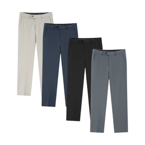 Pantalones de Vestir para Hombre, Corte Slim, Elásticos, Calidad Comercial, para Oficina y Negocios - Product Image 1