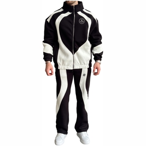 Conjunto Deportivo de Hombre Premium de Alta Calidad, Corte Holgado, Tejido Acanalado, con Ribete de 3 Hilos - Negro - Product Image 6