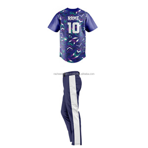 Costume de club de sublimation de baseball Uniforme de baseball à manches longues de haute qualité pour hommes Ensembles uniformes de baseball respirants - Product Image 4