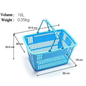 <b>Hot</b> Sale Supermarket Plastic Shopping Baskets with Logo for Retail Stores China Shopping Basket Factory Wholesale Portable - Product Image 3