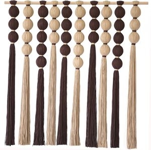 <b>Boho</b> <b>Wall</b> Decor Natural Brown Khaki Sphericity Cotton Textile Fiber Yarn <b>Wall</b> Art Handmade For Livingroom Bedroom - Product Image 3