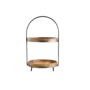Elegante Soporte de Madera para Pastel, Plato para Postres, Forma Redonda, Diseño Elegante para Servir Pasteles, Soporte para Pastel de Bodas - Product Image 2