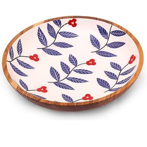 Tazón para servir comida de forma redonda con acabado en esmalte de estilo único para mesa de comedor, tazón decorativo para servir comida. - Product Image 3