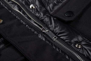 Women's Long Quilted Puffer Jacket Hooded Full Sleeve Zipper Closure Solid Color <b>Thick</b> <b>Winter</b> <b>Coat</b> Polyester Wadding Custom Logo - Product Image 6