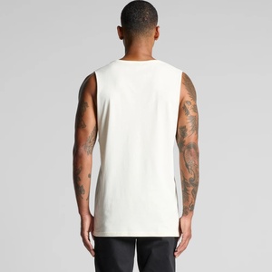 Men's <b>White</b> O-Neck Sleeveless <b>Tank</b> <b>Top</b> Solid Knitted Casual Muscle Shirt 100% Cotton - Product Image 4