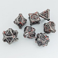 Ensemble de dés polyédriques de luxe faits à la main pour jeux de société - Dés de jeu de société pour groupe de jeu D&D - Ensemble de dés en métal massif