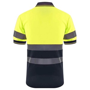 Summer Yellow <b>Security</b> Guard Custom Polo Shirt Workwear Reflective Tshirt Cheap Safety Reflective Polo Shirt for <b>Security</b> - Product Image 6