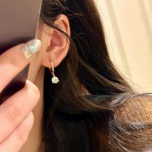 Boucles d'oreilles pendantes parfaites pour les fêtes, plaquées or rose, argent 925 platine avec embellissements en zircon, tendance pour femmes - Product Image 6