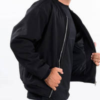 Blouson Bomber Homme Grande Taille Personnalisé Marque Privée Imperméable Écologique Léger Décontracté Hiver Effet Délavé
