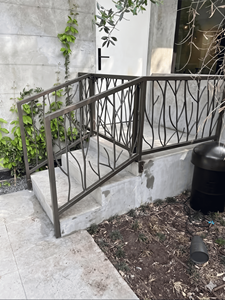 Wrought Iron Garden Gate Contemporary Design Manual Swing <b>Door</b> Exterior Use Finished Surface Metal Entry Gate - Product Image 4