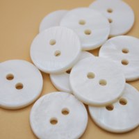 Kancing Mutiara Air Tawar Premium 2 Lubang Bulat Warna-warni untuk Menjahit Pakaian, Blazer, dan Mantel