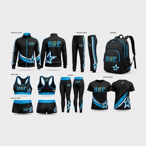 Conjunto de Ropa para Práctica de Baile y Animación: Chándal, Top Corto, Leggings, Camiseta y Mochila para Calentamiento - Product Image 1