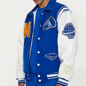 Men's Lightweight Canvas Varsity <b>Jacket</b> College Letterman Baseball Bomber Hood Fashionable Casual Style <b>Patch</b> Manufacturer - Product Image 1