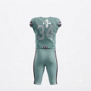 Nouvel ensemble d'uniformes de football américain pour hommes, col en V, impression par sublimation, 100 % polyester, toutes saisons, coupe ajustée RIVIAN ATLANTIC - Product Image 3