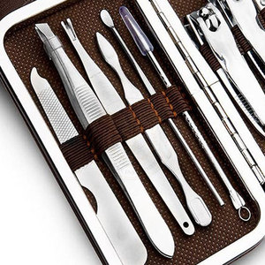 Stainless Steel Manicure Pedicure <b>Kit</b> with 10-in-1 <b>Nail</b> Clipper 3-Year Warranty & Customized Logo-For Home & Salon Use - Product Image 5