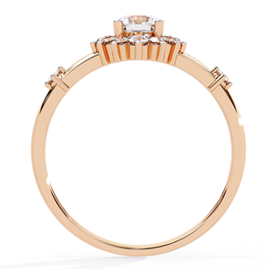 Anillo de Oro Sólido de 14k con Diamantes de Corte Redondo Clásico de la Marca Aries Jewel para Mujer, Ideal para Regalo, Compromiso, Aniversario, Boda - Product Image 4