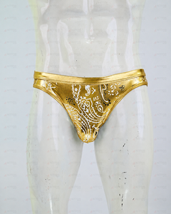 Custom Logo <b>Men's</b> Metallic Paisley Bikini Briefs Polyester Spandex <b>Underwear</b> Private Label OEM Wholesale Manufacturer - Product Image 5