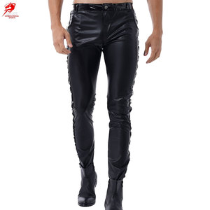 กางเกงหนังสั่งทำราคาส่งสำหรับผู้ชาย พร้อมโลโก้แบบกำหนดเอง ดีไซน์พิเศษ - Product Image 1