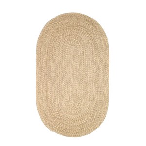 Oval Jute Area Rug Solid Color Braided Flat Weave Modern Living Room Decor Spot <b>Clean</b> - Product Image 1