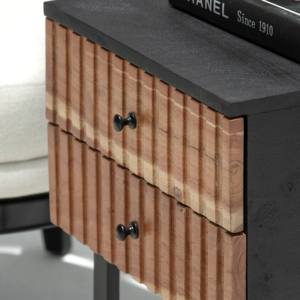 Mesa Auxiliar Negra de 2 Cajones Vandana Sierra Nimbus, Diseño Moderno y Contemporáneo - Product Image 2